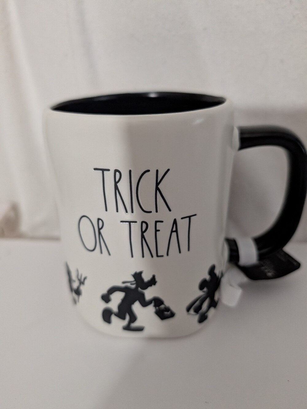 Rae Dunn Disney Trick or Treat Black & White Halloween Mug